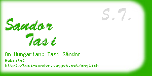 sandor tasi business card